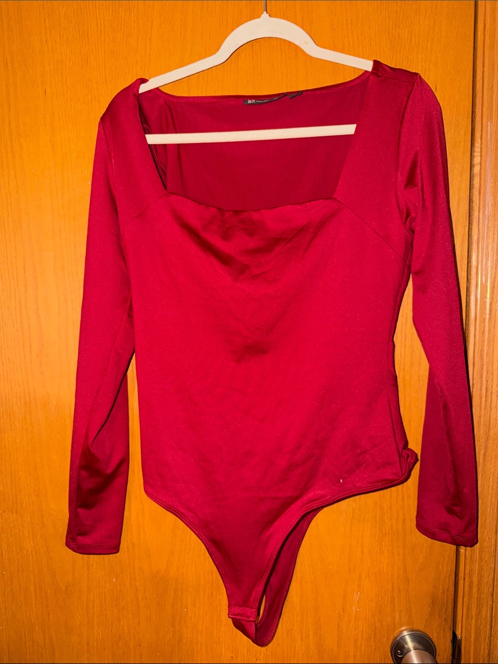 Long Sleeve Red Bodysuit for Women